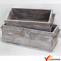 Wholesale Rectangle Wooden Garden Flower Plant Pots